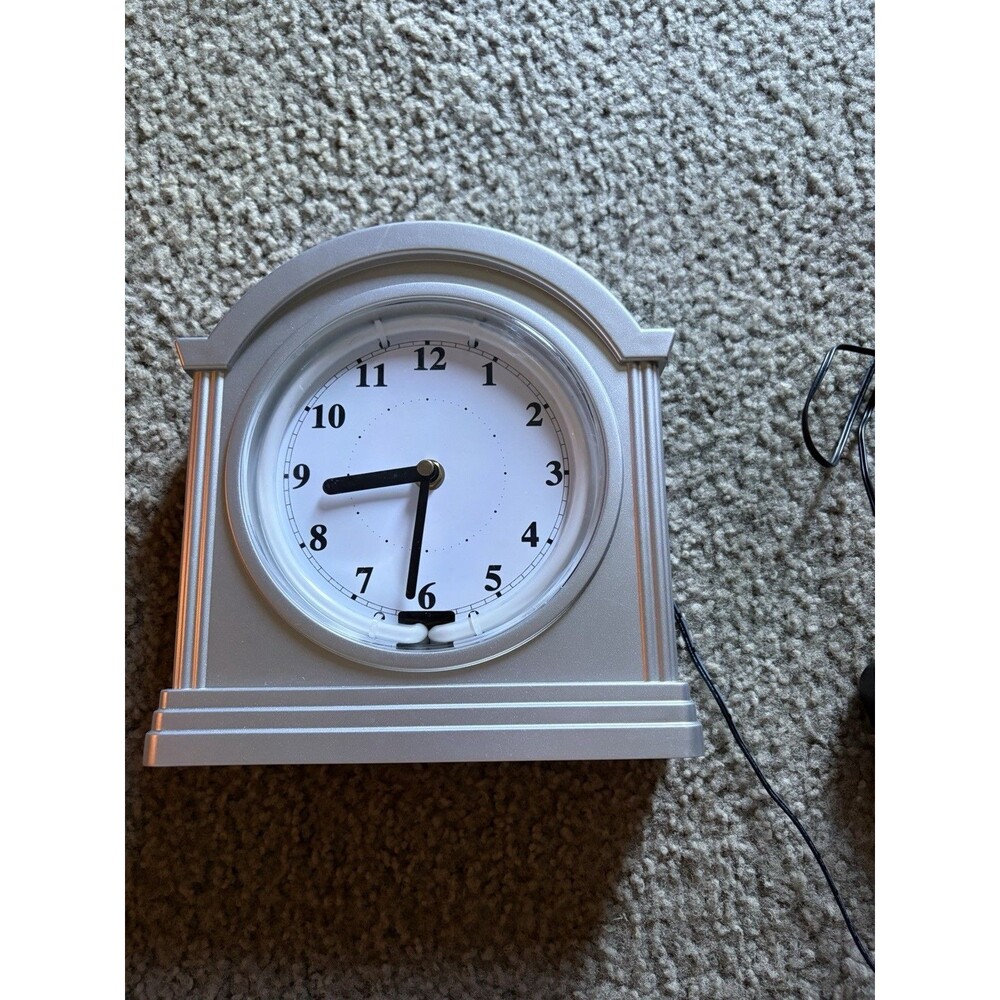 Retro Neon Tube Analog Clock Wall Mount Or Mantel Display Blue & Pink